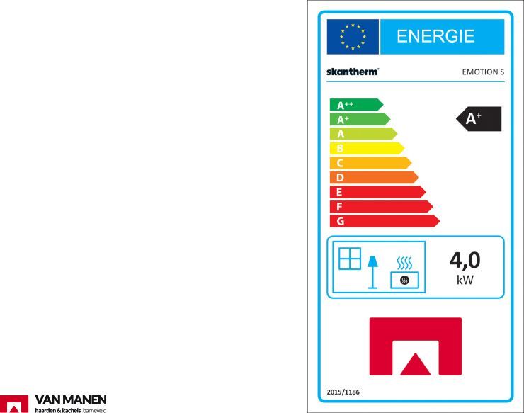 Skantherm Emotion S draaibaar showroommodel Houtkachel