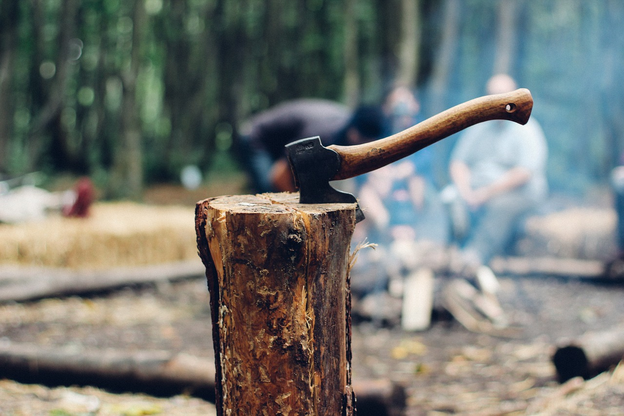 Goede houtopslag voor droog hout