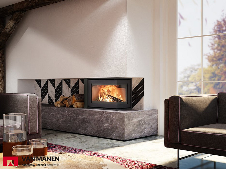Dik Geurts Instyle Corner Slim 660/495 Houtkachel