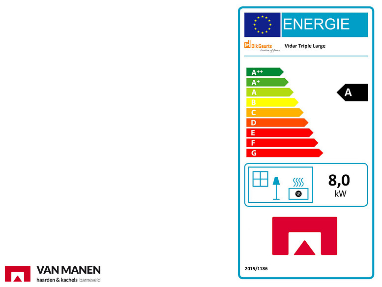 Dik Geurts Vidar Triple Large Wall Houtkachel