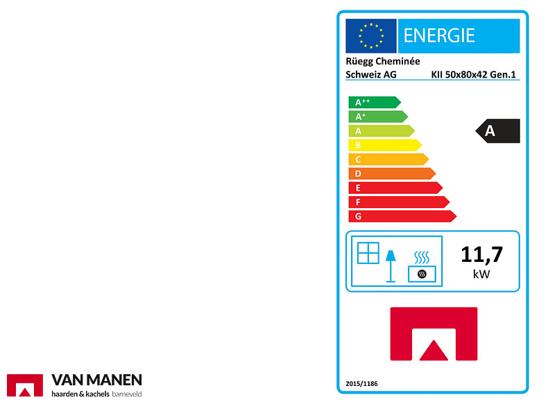 Ruegg KII 50x80x42 Houtkachel