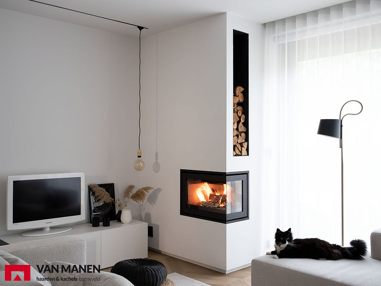 Dik Geurts Instyle Corner Slim 660/495 Houtkachel