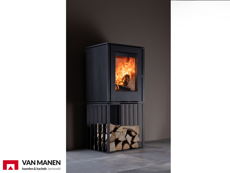 Trimline Woody Loft onderstel stalen rillen breed Houtkachel