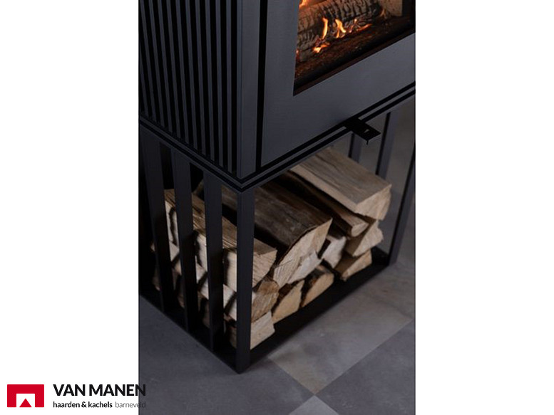 Trimline Woody Loft onderstel stalen rillen breed Houtkachel