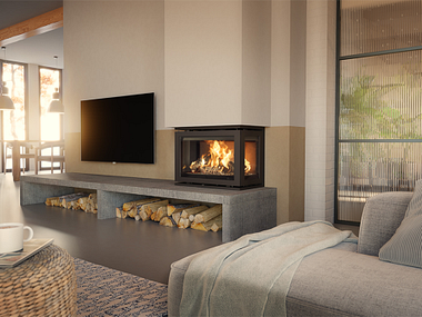 Dik Geurts Instyle Triple Low Houtkachel