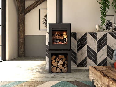 Dik Geurts Modivar 5 Store Front EA Houtkachel