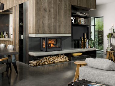 Barbas Unilux 270 Three Sided Houtkachel