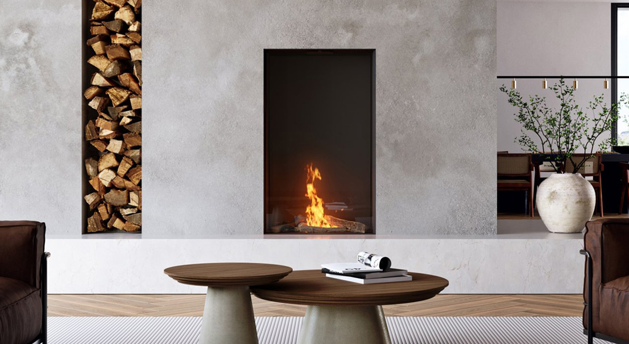 Het frontmodel van de bio-ethanol Element4 Sky haard.