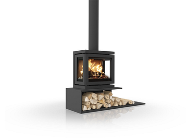 Dik Geurts Vidar Triple Small Floating Plateau Houtkachel